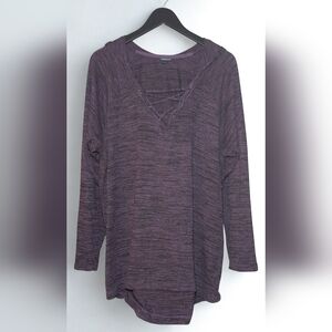 Torrid Purple Heather Lace Up Hoodie Sweatshirt Size 3X